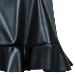 Essa Walla Black Sleeveless Pleather Top S/M