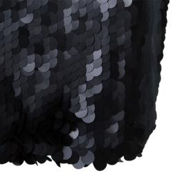 Pre Owned فستان عيسى والا بايت أكمام طويلة تطاريز أسود S/M
