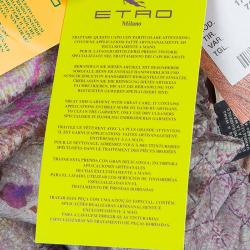 Pre Owned Etro Printed Ruffle Collar Tassel Tie-Up Crushed Silk Dress M