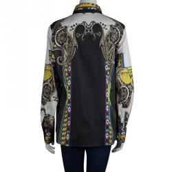 مملوكة مسبقًا Etro Multicolor Printed Long Sleeve Button Front Cotton Shirt XL