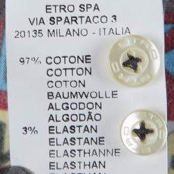 مملوكة مسبقًا Etro Multicolor Printed Long Sleeve Button Front Cotton Shirt XL