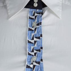 Pre Owned قميص إيترو قطن مطبوع كتل لونية بأكمام طويلة أزرار أمامية S