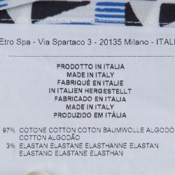 Pre Owned قميص إيترو قطن مطبوع كتل لونية بأكمام طويلة أزرار أمامية S