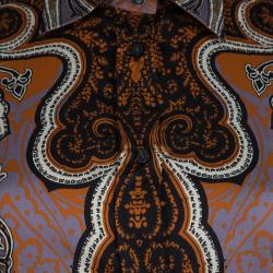 Pre Owned قميص إيترو قطن مطبوع متعدد الألوان بأكمام طويلة أزرار أمامية S