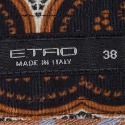 Pre Owned قميص إيترو قطن مطبوع متعدد الألوان بأكمام طويلة أزرار أمامية S