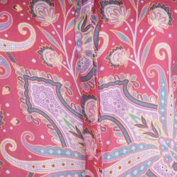 مملوكة مسبقًا قميص إيترو رامية وردي مطبوع متعدد الألوان بأزرار أمامية L