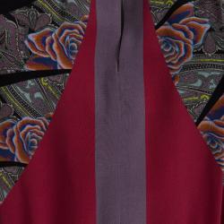 مملوكة مسبقًا Etro Multicolor Printed Silk Cap Sleeve Sheath Dress M