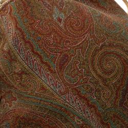 مملوكة مسبقًا Etro Gold Paisley Printed Fabric and Leather Crossbody Bucket Bag