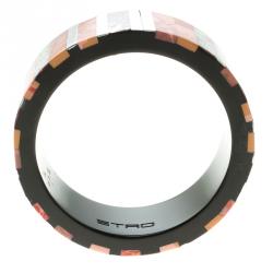 Pre Owned Etro Multicolor Inlay Wide Bangle Bracelet 20cm