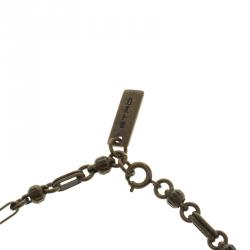 Pre Owned Etro Heart Locket Brass Necklace