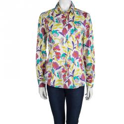 Pre Owned قميص إيترو مورد متعدد الألوان بأكمام طويلة أزرار أمامية L