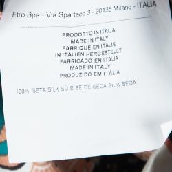 Pre Owned Etro Multicolor Printed Silk Long Sleeve Dress S