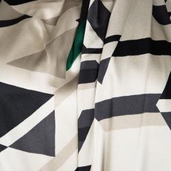 Pre Owned بلوزة إيترو حرير مطبوع متعدد الألوان ياقة ملتفة أكمام طويلة M