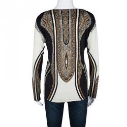 مملوكة مسبقًا توب إيترو جيرسيه مطبوع بأكمام طويلة M