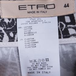 Pre Owned Etro Printed Denim Pants M