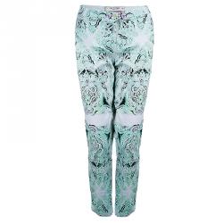 Pre Owned Etro Printed Tapered Pants L