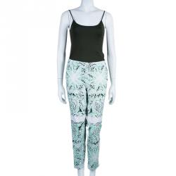 مملوكة مسبقًا بنطلون إيترو مطبوع بأرجل ضيقة L