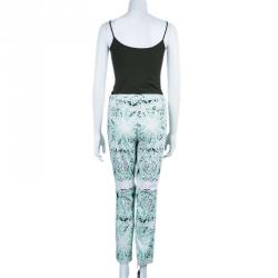 مملوكة مسبقًا بنطلون إيترو مطبوع بأرجل ضيقة L