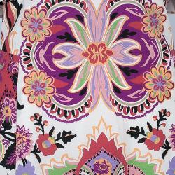 Pre Owned Etro Multicolor Printed Short Sleeve Maxi Dress L