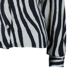Pre Owned Etro Zebra Print Silk Top M
