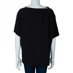 Pre Owned Etro Black Silk and Sequins Top M