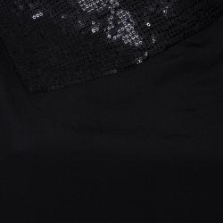 Pre Owned Etro Black Silk and Sequins Top M