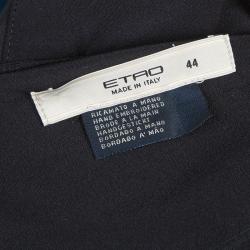 Pre Owned Etro Black Silk and Sequins Top M