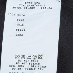 Pre Owned Etro Black Silk and Sequins Top M