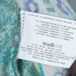 مملوكة مسبقًا توب إيترو متعدد الألوان بأكمام طويلة L