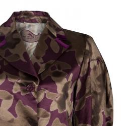 Pre Owned Etro Purple/Bronze Floral Blazer M