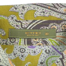Pre Owned Etro Yellow Printed Blouse M