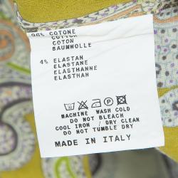 Pre Owned Etro Yellow Printed Blouse M
