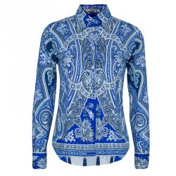 مملوكة مسبقًا توب إيترو بنقوش أزرق S