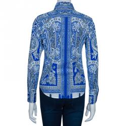 مملوكة مسبقًا توب إيترو بنقوش أزرق S