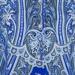 مملوكة مسبقًا توب إيترو بنقوش أزرق S