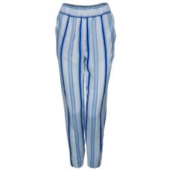 مملوكة مسبقًا Etro Blue and White Striped Trousers S