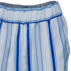 مملوكة مسبقًا Etro Blue and White Striped Trousers S