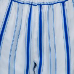مملوكة مسبقًا Etro Blue and White Striped Trousers S