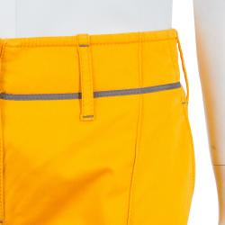 Pre Owned Etro Mustard Yellow Pintuck Detail Trousers M