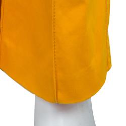 Pre Owned Etro Mustard Yellow Pintuck Detail Trousers M