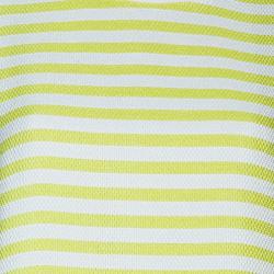 Pre Owned توب ايترو بأكمام قصيرة مقلم أخضر L