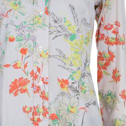 Pre Owned Etro Multicolor Floral Print Long Sleeve Buttondown Shirt M