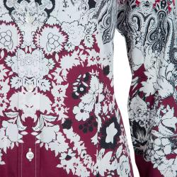Pre Owned Etro Red Printed Long Sleeve Buttondown Cotton Shirt  S