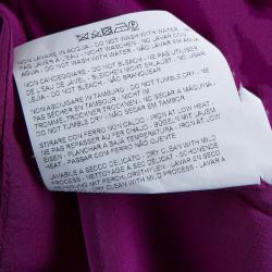 مملوكة مسبقًا بلوزة ايترو بأكمام قصيرة حرير بنفسجي S