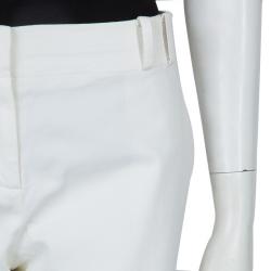 Pre Owned Etro White Cotton Trousers M