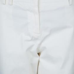 Pre Owned Etro White Cotton Trousers M