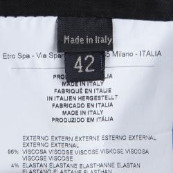 Pre Owned Etro Multicolor Printed Double Lapel Blazer M