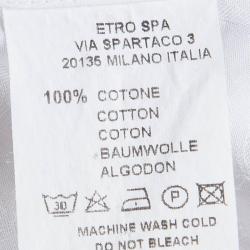 Pre Owned قميص إيترو جاكارد قطن نمط بيزلي M