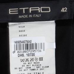 Pre Owned فستان ماكسي إيترو حرير قطيفة مطبوع متعدد الألوان M