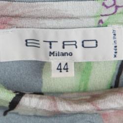 Pre Owned فستان إيترو مكشكش متعدد الألوان ماكسي M